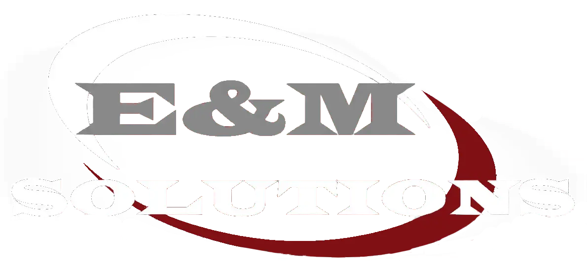 White E&M Solution Logo